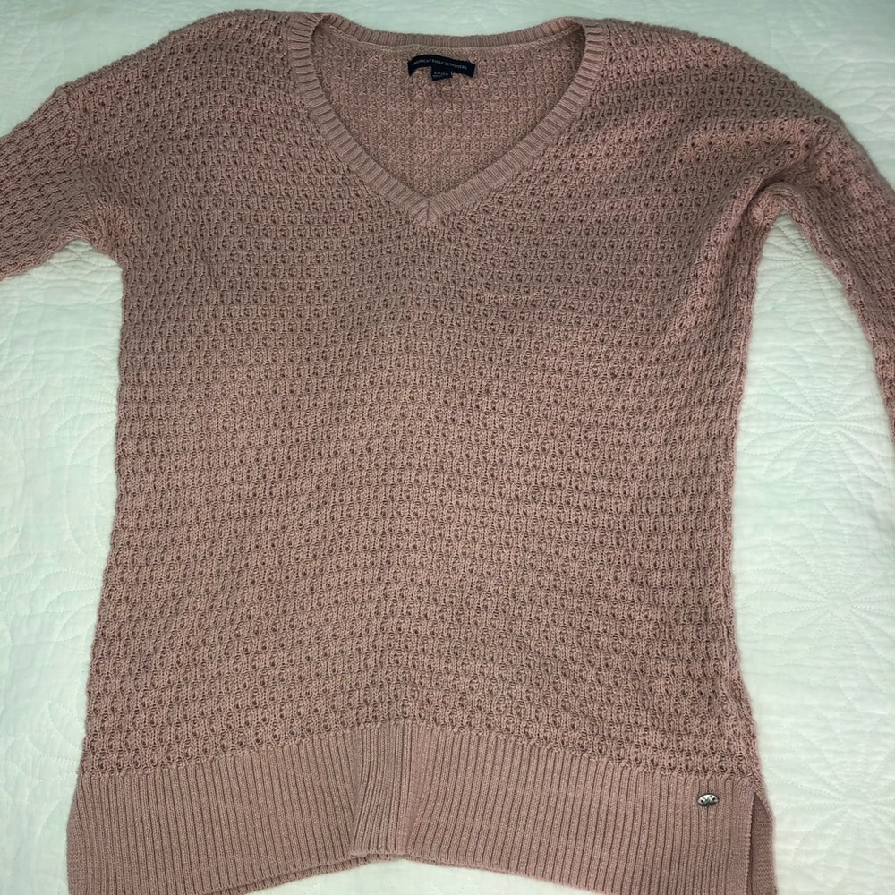Pink American eagle sweater